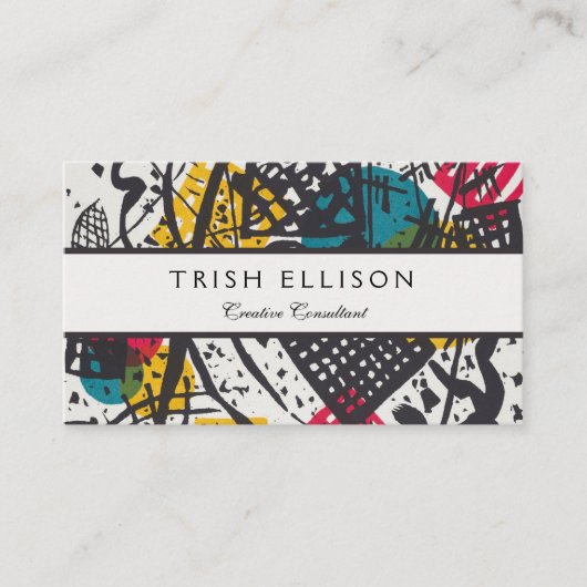 Kandinsky Small Worlds V Abstract Classic Visitekaartje (Voorkant)