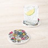 Kandinsky Small Worlds V Abstract Classic Zandsteen Onderzetter (Zijkant)