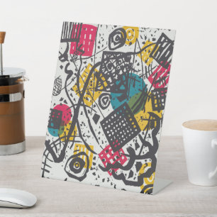 Kandinsky Small Worlds V Abstract Klassiek Reclamebord Met Voetstuk