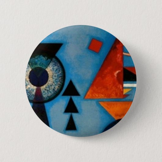 Kandinsky Soft Hard Abstract Ronde Button 5,7 Cm (Voorkant)