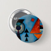 Kandinsky Soft Hard Abstract Ronde Button 5,7 Cm (Voorkant /achterkant)