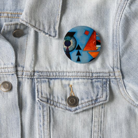 Kandinsky Soft Hard Abstract Ronde Button 5,7 Cm (In situ)