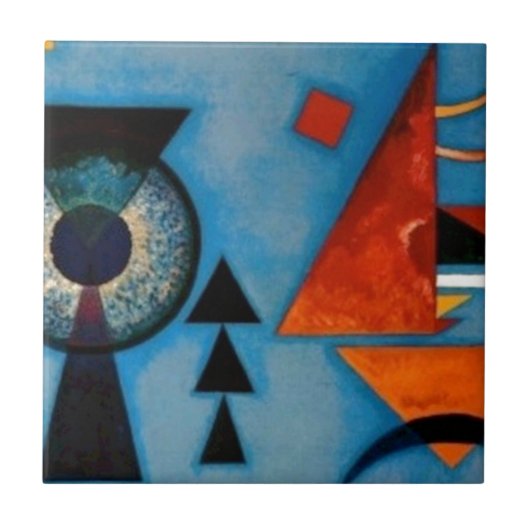 Kandinsky Soft Hard Abstract Tegeltje (Voorkant)