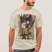 Kandinsky Softed Construction Abstract Art Sand T-shirt (Voorkant)