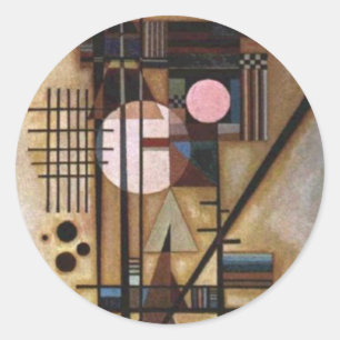 Kandinsky Softed Construction Ronde Sticker