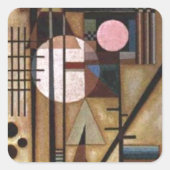 Kandinsky Softed Construction Vierkante Sticker (Voorkant)