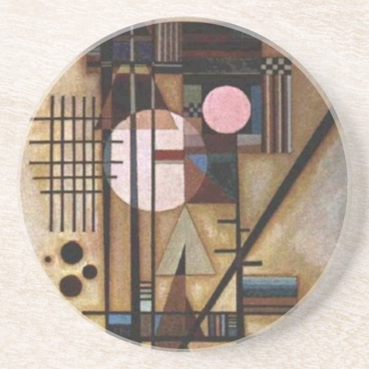 Kandinsky Softed Construction Zandsteen Onderzetter (Voorkant)