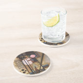 Kandinsky Softed Construction Zandsteen Onderzetter (Zijkant)