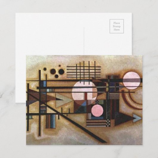 Kandinsky Softened Construction Flat Card (Voorkant / Achterkant)