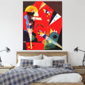 KANDINSKY - SPANNING IN ROOD - 1926 - Bauhaus - Canvas Afdruk (Insitu (Slaapkamer))