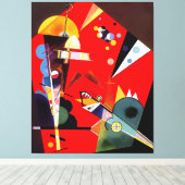 KANDINSKY - SPANNING IN ROOD - 1926 - Bauhaus - Canvas Afdruk (Insitu (Houten vloer))