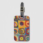 Kandinsky Squares Concentric Circles Bagagelabel (Voorkant (verticaal))