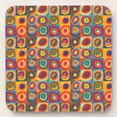 Kandinsky Squares Concentric Circles Bier Onderzetter (Voorkant)