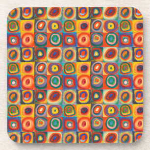 Kandinsky Squares Concentric Circles Bier Onderzetter