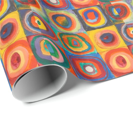 Kandinsky Squares Concentric Circles Cadeaupapier (Rol Hoek)