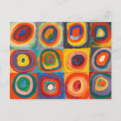 Kandinsky Squares Concentric Circles Feestdagenkaart (Voorkant)