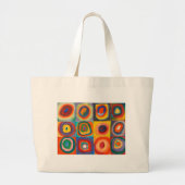 Kandinsky Squares Concentric Circles Grote Tote Bag (Voorkant)