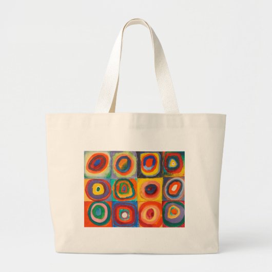 Kandinsky Squares Concentric Circles Grote Tote Bag (Voorkant)