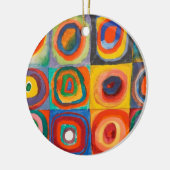 Kandinsky Squares Concentric Circles Keramisch Ornament (Links)