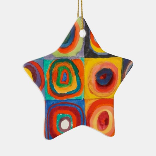 Kandinsky Squares Concentric Circles Keramisch Ornament (Rechts)