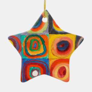 Kandinsky Squares Concentric Circles Keramisch Ornament