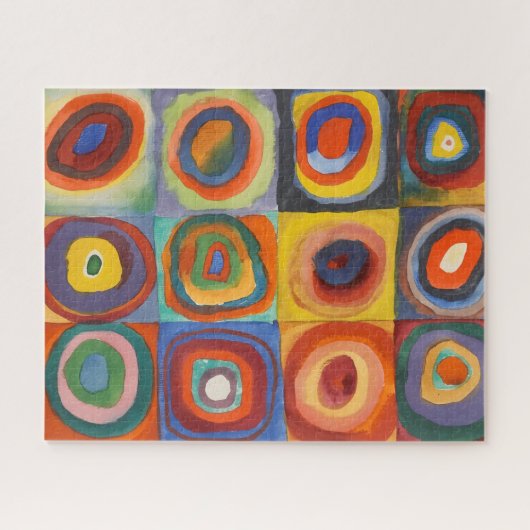 Kandinsky Squares Concentric Circles Legpuzzel (Horizontaal)
