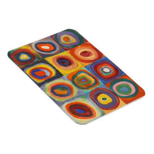 Kandinsky Squares Concentric Circles Magneet (Rechterzijde)
