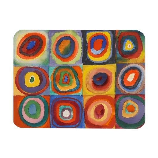 Kandinsky Squares Concentric Circles Magneet (Horizontaal)