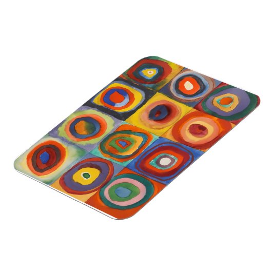 Kandinsky Squares Concentric Circles Magneet (Linkerzijde)