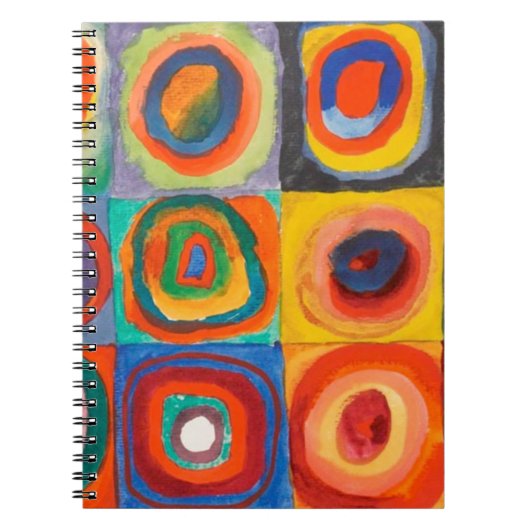 Kandinsky Squares Concentric Circles Notitieboek (Voorkant)