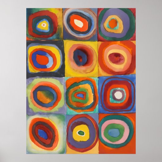 Kandinsky Squares Concentric Circles Poster (Voorkant)