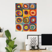 Kandinsky Squares Concentric Circles Poster (Thuiskantoor)