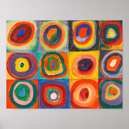 Kandinsky Squares Concentric Circles Poster (Voorkant)