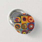 Kandinsky Squares Concentric Circles Ronde Button 3,2 Cm (Voorkant /achterkant)