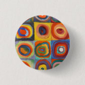 Kandinsky Squares Concentric Circles Ronde Button 3,2 Cm (Voorkant)