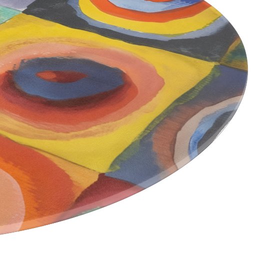 Kandinsky Squares Concentric Circles Snijplank (Hoek)