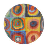 Kandinsky Squares Concentric Circles Snijplank (Voorkant)
