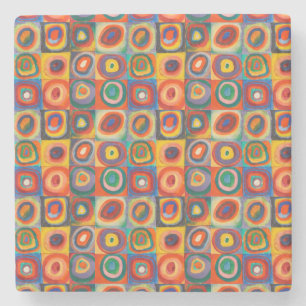 Kandinsky Squares Concentric Circles Stenen Onderzetter
