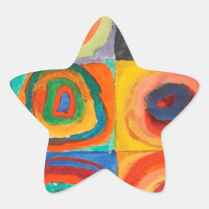 Kandinsky Squares Concentric Circles Ster Sticker