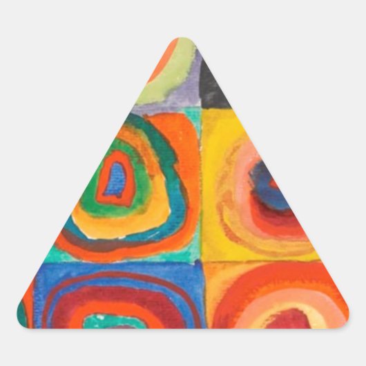 Kandinsky Squares Concentric Circles Sticker (Voorkant)