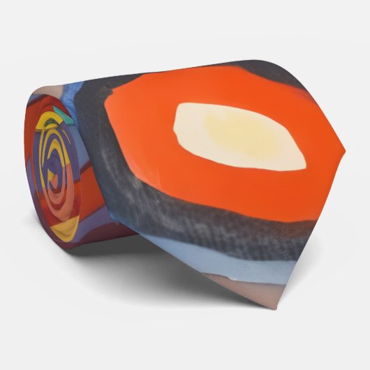 Kandinsky Squares Concentric Circles Stropdas (Opgerold)