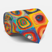 Kandinsky Squares Concentric Circles Stropdas (Opgerold)