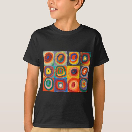 Kandinsky Squares Concentric Circles T-shirt (Voorkant)