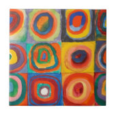 Kandinsky Squares Concentric Circles Tegeltje (Voorkant)