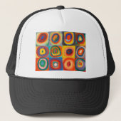 Kandinsky Squares Concentric Circles Trucker Pet (Voorkant)