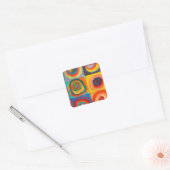 Kandinsky Squares Concentric Circles Vierkante Sticker (Envelop)