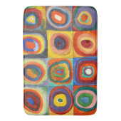 Kandinsky - Squares met Concentrische cirkels Badmat (Voorkant Verticaal)