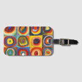 Kandinsky - Squares met Concentrische cirkels Bagagelabel (Voorkant (horizontaal))