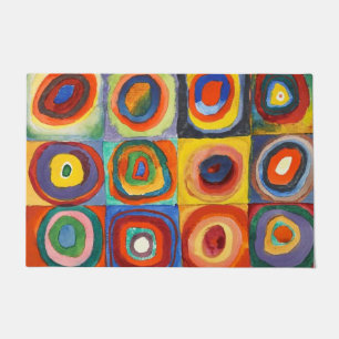 Kandinsky - Squares met Concentrische cirkels Deurmat