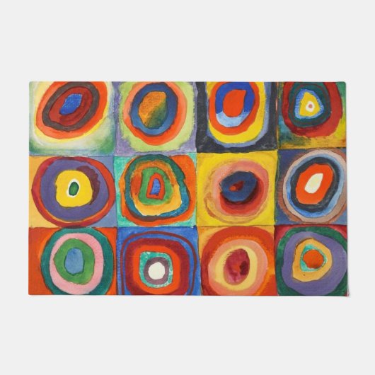 Kandinsky - Squares met Concentrische cirkels Deurmat (Voorkant)